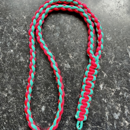 Luxury neon pink and green lanyard